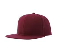 Atlantis Men's 5 Panel Snapback Baseball Cap in Dark Red Atlantis Dark Red One Size