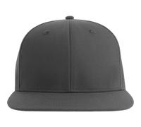 Atlantis Men's James 6 Panel Polyester Snapback Cap in Dark Grey Atlantis Dark Grey One Size