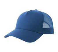 Atlantis Men's Rapper 5 Panel Cotton Trucker Cap in Blue Atlantis Blue One Size