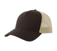 Atlantis Men's Rapper 5 Panel Cotton Trucker Cap in Brown Atlantis Brown One Size