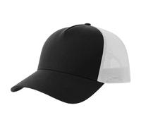 Atlantis Men's Rapper 5 Panel Cotton Trucker Cap in True Black Atlantis True Black One Size