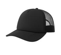 Atlantis Men's Rapper-S 5 Panel Mid Visor Trucker Cap in Black Atlantis Black One Size