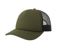 Atlantis Men's Rapper-S 5 Panel Mid Visor Trucker Cap in Olive Atlantis Olive One Size