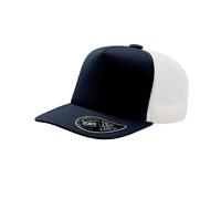 Atlantis Men's Rrd Mid Visor 5 Panel Trucker Cap in Navy Atlantis Navy One Size