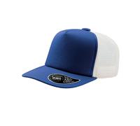 Atlantis Men's Rrd Mid Visor 5 Panel Trucker Cap in Royal Atlantis Royal One Size