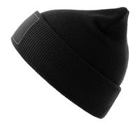 Atlantis Men's Wind S Patch Double Skin Cuffed Beanie in Black Atlantis Black One Size