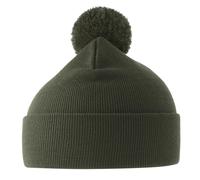 Atlantis Men's Wind S Pom Pom Double Skin Cuffed Beanie in Olive Atlantis Olive One Size