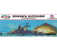 Atlantis Models 1:600 Bismarck German Battleship 16 Inch Plastic Model Kit