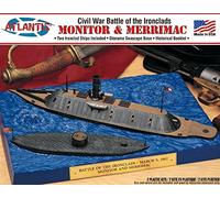 Atlantis Plastic Model Kit-Monitor and Merrimack Civil War Set