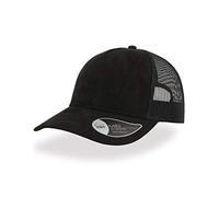 Atlantis Rapper Faux Suede 5 Panel Trucker Cap (One Size) (Black)