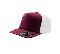 Atlantis Men's Rrd Mid Visor 5 Panel Trucker Cap in Burgundy Atlantis Burgundy One Size