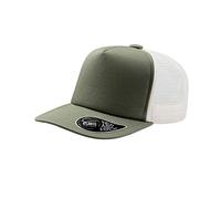 Atlantis Record Mid Visor 5 Panel Trucker Cap (One Size) (Olive)