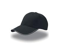 Atlantis Reflect 6 Panel Reflective Piping Baseball Cap - Black - OS