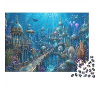 Atlantis Underwater Kingdom 1000 Piece Jigsaw Puzzle,Premium Cardboard,Educational Toy,Whimsical Challenge,Great Gifts,Home Wall Decor,Adults & Kids 14+,Stress Relief 70x50cm