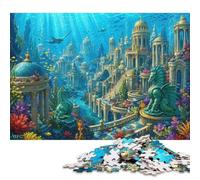 Atlantis Underwater Wooden Jigsaw Puzzle 1000 Pieces, Wood Art Gift