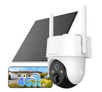 Atlantis Volta Pro 4G Camera with SIM Motorized 360° 3MP, 10400mAh Rechargeable Battery, 5W Solar Panel, Colour Night Vision, 2 Way Audio, IP65, Alarm, App, MicroSD Slot, Notifications