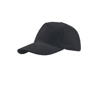 Atlantis Women's Liberty Five Buckle Heavy Brush Cotton 5 Panel Cap in Black Atlantis Black One Size
