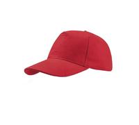 Atlantis Women's Liberty Five Buckle Heavy Brush Cotton 5 Panel Cap in Red Atlantis Red One Size