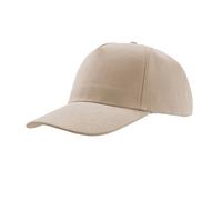 Atlantis Women's Liberty Five Heavy Brush Cotton 5 Panel Cap in Khaki Atlantis Khaki One Size