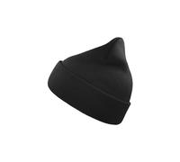 Atlantis Women's Wind Double Skin Beanie With Turn Up in Black Atlantis Black One Size
