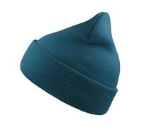 Atlantis Women's Wind Double Skin Beanie With Turn Up in Blue Atlantis Blue One Size