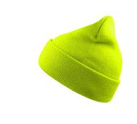 Atlantis Women's Wind Double Skin Beanie With Turn Up in Bright Yellow Atlantis Bright Yellow One Size