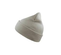 Atlantis Women's Wind Double Skin Beanie With Turn Up in Light Grey Atlantis Light Grey One Size