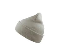 Atlantis Women's Wind Double Skin Beanie With Turn Up in Light Grey Atlantis Light Grey One Size
