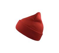 Atlantis Women's Wind Double Skin Beanie With Turn Up in Light Red Atlantis Light Red One Size