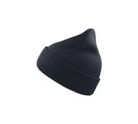 Atlantis Women's Wind Double Skin Beanie With Turn Up in Navy Atlantis Navy One Size