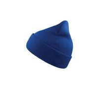 Atlantis Women's Wind Double Skin Beanie With Turn Up in Royal Atlantis Royal One Size