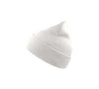 Atlantis Women's Wind Double Skin Beanie With Turn Up in White Atlantis White One Size