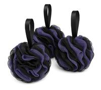 Atlantix Accessories 3-Pack - Extra Large (XL) Loofahs 80g Each - Premium Exfoliating Shower & Bath Sponge Set - Long-Lasting Mesh Design - Purple