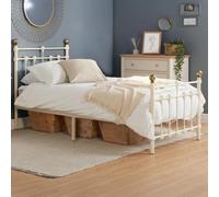 Atlas Bed Frame - Cream Metal - Sizes Available
