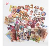 (Atlas Comics) 60pcs/Set multi-choice stickers Material package Vintage literary plants characters DIY handbook decoration Scrapbooking Label Diary Journal Planner