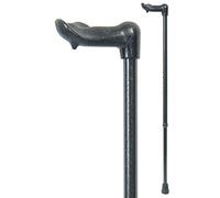 Atlas Extra Strong Fischer Cane Height Adjustable, Black - Right hand