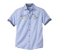 ATLAS FOR MEN - Men’s Short Sleeve Shirt - Straight Comfort Fit - Casual & Outdoor - Sizes UK S to 4XL Blue