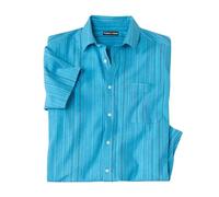 ATLAS FOR MEN - Men’s Short Sleeve Shirt - Straight Comfort Fit - Casual & Outdoor - Sizes UK S to 4XL Turquoise