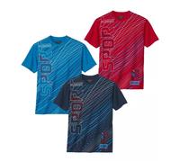 Atlas for Men Men's Active T-Shirt (Pack of 3) in Duck Egg Blue | Size: 3XL Atlas for Men Duck Egg Blue 3XL