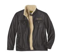 Atlas for Men Men's Aviator Faux Suede Jacket in Dark Brown | Size: 2XL Atlas for Men Dark Brown 2XL