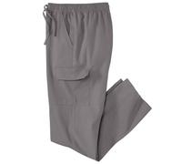 Atlas for Men Men's Elasticated Waist Cargo Trousers in Grey | Size: Large Atlas for Men Grey L