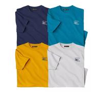 Atlas for Men Men's Explorer T-Shirt (Pack of 4) in Light Grey | Size: XL Atlas for Men Light Grey XL