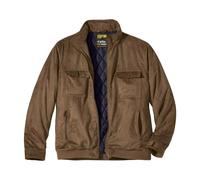 Atlas For Men Mens Faux Suede Water Repellent Jacket / L Light Brown AF614