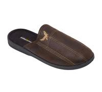 Atlas for Men Men's Fleece Lined Mule Slippers in Brown | Size: 7.5 Atlas for Men Brown 7.5
