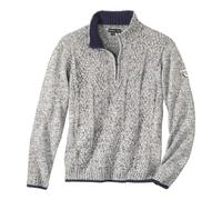 ATLAS FOR MEN - Men's Grey Mottled Jumper - S