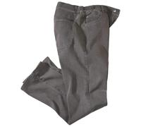 ATLAS FOR MEN - Men's Grey Regular Fit Jeans - Elasticated Waist - W40