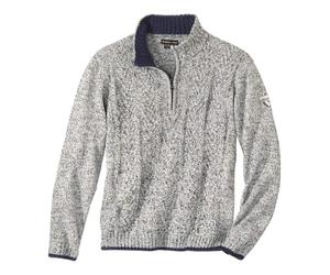 ATLAS FOR MEN - Men's High Neck Zip-Up Sweater - Available in Large Sizes from S to 4XL