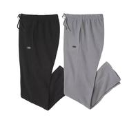 Atlas for Men Men's Microfleece Jogging Bottoms Pack of 2 in Black | Size: 2XL Atlas for Men Black 2XL