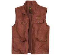 Atlas for Men Men's Multi Pocket Gilet in Terracotta | Size: 4XL Atlas for Men Terracotta 4XL