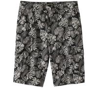 Atlas For Men Mens Palm Print Cargo Shorts - Black - 42R - Black - 100% Cotton